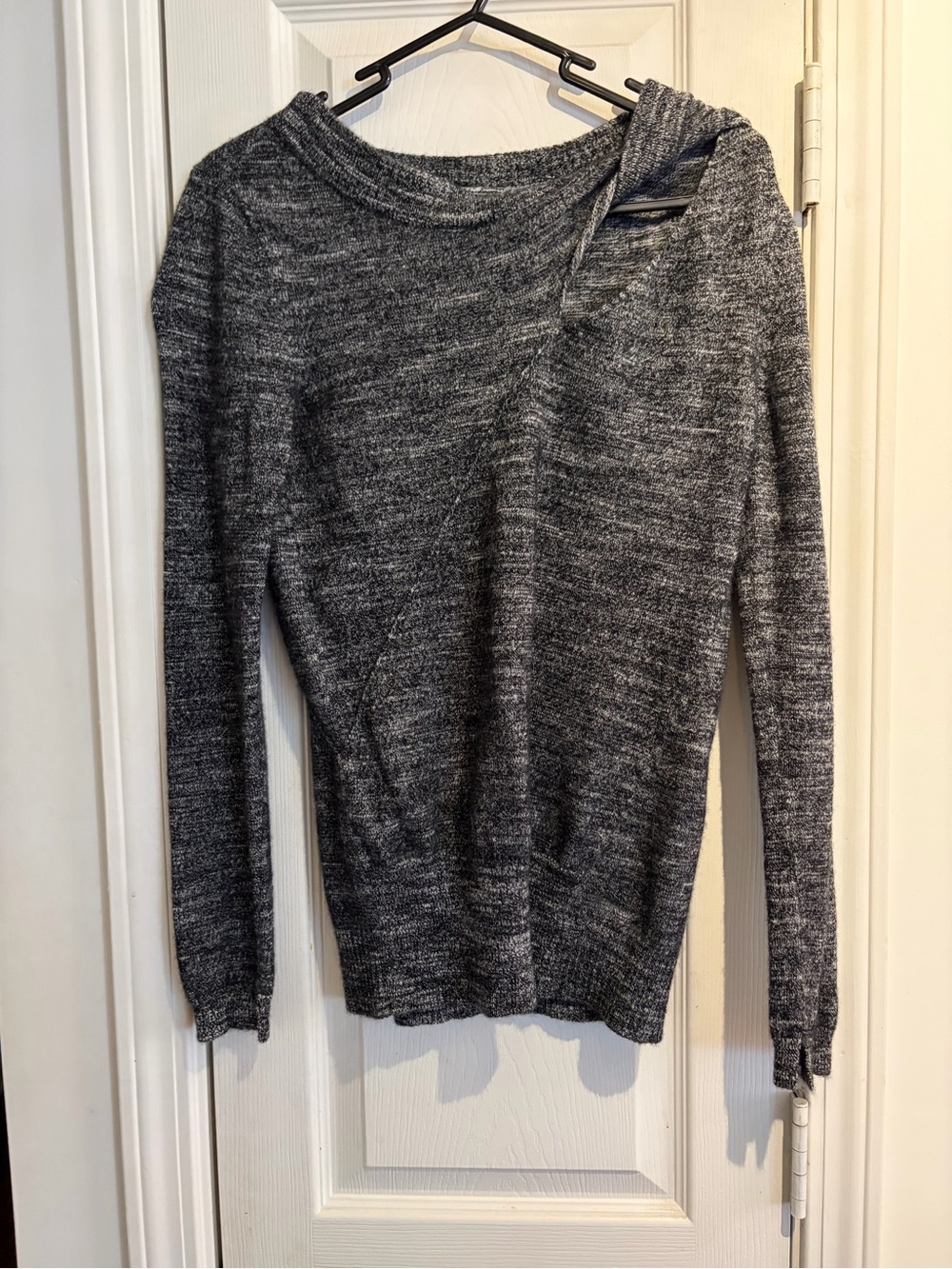 Brochu Walker Gray Marled Cowl Neck Sweater
